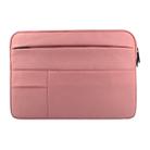 Universal Multiple Pockets Wearable Oxford Cloth Soft Portable Leisurely Laptop Tablet Bag, For 14 inch and Below Macbook, Samsung, Lenovo, Sony, DELL Alienware, CHUWI, ASUS, HP(Pink) - 1