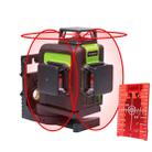 903CR 3×360 Degrees Laser Level Covering Walls and Floors 12 Line Red Beam IP54 Water / Dust proof(Red) - 1