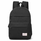 Universal Multi-Function Canvas Cloth Laptop Computer Shoulders Bag Leisurely Backpack Students Bag, Size: 36x25x10cm, For 13.3 inch and Below Macbook, Samsung, Lenovo, Sony, DELL Alienware, CHUWI, ASUS, HP(Black) - 1