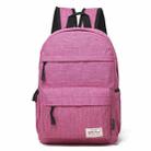 Universal Multi-Function Canvas Cloth Laptop Computer Shoulders Bag Leisurely Backpack Students Bag, Size: 36x25x10cm, For 13.3 inch and Below Macbook, Samsung, Lenovo, Sony, DELL Alienware, CHUWI, ASUS, HP(Magenta) - 1