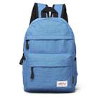Universal Multi-Function Canvas Cloth Laptop Computer Shoulders Bag Leisurely Backpack Students Bag, Size: 36x25x10cm, For 13.3 inch and Below Macbook, Samsung, Lenovo, Sony, DELL Alienware, CHUWI, ASUS, HP(Baby Blue) - 1