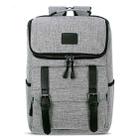 Universal Multi-Function Canvas Laptop Computer Shoulders Bag Leisurely Backpack Students Bag, Size: 43x30x14cm, For 15.6 inch and Below Macbook, Samsung, Lenovo, Sony, DELL Alienware, CHUWI, ASUS, HP(Grey) - 1