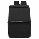 Universal Multi-Function Canvas Laptop Computer Shoulders Bag Leisurely Backpack Students Bag, Size: 42x30x12cm, For 15.6 inch and Below Macbook, Samsung, Lenovo, Sony, DELL Alienware, CHUWI, ASUS, HP(Black) - 1
