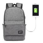 Universal Multi-Function Oxford Cloth Laptop Shoulders Bag Backpack with External USB Charging Port, Size: 45x31x16cm, For 15.6 inch and Below Macbook, Samsung, Lenovo, Sony, DELL Alienware, CHUWI, ASUS, HP(Grey) - 1