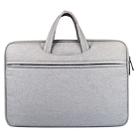 Breathable Wear-resistant Shoulder Handheld Zipper Laptop Bag, For 12 inch and Below Macbook, Samsung, Lenovo, Sony, DELL Alienware, CHUWI, ASUS, HP(Grey) - 1