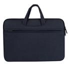 Breathable Wear-resistant Shoulder Handheld Zipper Laptop Bag, For 12 inch and Below Macbook, Samsung, Lenovo, Sony, DELL Alienware, CHUWI, ASUS, HP(Navy Blue) - 1