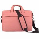 Breathable Wear-resistant Thin and Light Fashion Shoulder Handheld Zipper Laptop Bag with Shoulder Strap, For 13.3 inch and Below Macbook, Samsung, Lenovo, Sony, DELL Alienware, CHUWI, ASUS, HP(Pink) - 1