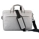 Breathable Wear-resistant Thin and Light Fashion Shoulder Handheld Zipper Laptop Bag with Shoulder Strap, For 13.3 inch and Below Macbook, Samsung, Lenovo, Sony, DELL Alienware, CHUWI, ASUS, HP(Grey) - 1