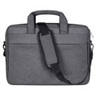 Breathable Wear-resistant Thin and Light Fashion Shoulder Handheld Zipper Laptop Bag with Shoulder Strap, For 14.0 inch and Below Macbook, Samsung, Lenovo, Sony, DELL Alienware, CHUWI, ASUS, HP(Dark Grey) - 1