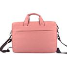 Breathable Wear-resistant Thin and Light Fashion Shoulder Handheld Zipper Laptop Bag with Shoulder Strap, For 15.6 inch and Below Macbook, Samsung, Lenovo, Sony, DELL Alienware, CHUWI, ASUS, HP (Pink) - 5