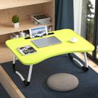 W-shaped Non-slip Legs Adjustable Folding Portable Writing Desk Laptop Desk with Card Slot(Green) - 1