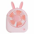 WT-F14 1200 mAh Rabbit Shape Mini Portable Fan with 3 Speed Control(Pink) - 1