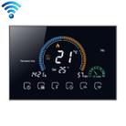BHT-8000-GALW Control Water Heating Energy-saving and Environmentally-friendly Smart Home Negative Display LCD Screen Round Room Thermostat with WiFi(Black) - 1