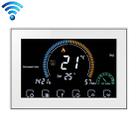 BHT-8000-GALW Control Water Heating Energy-saving and Environmentally-friendly Smart Home Negative Display LCD Screen Round Room Thermostat with WiFi(White) - 1