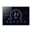 BHT-8000-GC Controlling Water/Gas Boiler Heating Energy-saving and Environmentally-friendly Smart Home Negative Display LCD Screen Round Room Thermostat without WiFi(Black) - 1