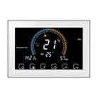 BHT-8000-GC Controlling Water/Gas Boiler Heating Energy-saving and Environmentally-friendly Smart Home Negative Display LCD Screen Round Room Thermostat without WiFi(White) - 1