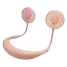 Creative Mini Hanging Neck Type Fan Outdoor LED Fan (Pink) - 1