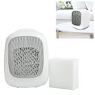 Mini Desktop USB Household Humidifying Electric Cooling Fan Self-contained Filter Element Air Conditioner Moisturizing Fan with A Set of Replaceable Filter Element (White) - 1