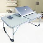 Rubber Mat Adjustable Portable Laptop Table Folding Stand Computer Reading Desk Bed Tray - 1