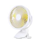WT-F15 Clamp Dual-use 1200mAh 360 Degrees Rotation Mini Wireless USB Portable Fan with 3 Speed Control (White) - 1