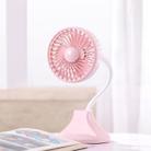 WT-D8 2000mAh 360 Degree Rotation Mini Portable Light Fan with 3 Speed Control& Phone / Pen Holder (Pink) - 1