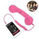 3.5mm Plug Mic Retro Telephone Anti-radiation Cell Phone Handset Receiver(Pink) - 1