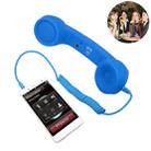 3.5mm Plug Mic Retro Telephone Anti-radiation Cell Phone Handset Receiver(Blue) - 1