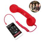 3.5mm Plug Mic Retro Telephone Anti-radiation Cell Phone Handset Receiver(Red) - 1