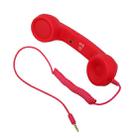 3.5mm Plug Mic Retro Telephone Anti-radiation Cell Phone Handset Receiver(Red) - 2