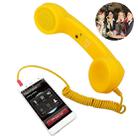 3.5mm Plug Mic Retro Telephone Anti-radiation Cell Phone Handset Receiver(Yellow) - 1