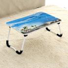 W-shaped Non-slip Legs Square Pattern Adjustable Folding Portable Laptop Desk without Card Slot (Underwater World) - 1