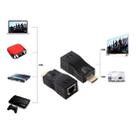 HDMI to RJ45 Extender Adapter (Receiver & Transmitter)  by Cat-5e/6 Cable, Support HDCP, Transmission Distance: 30m(Black) - 6