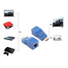 HDMI to RJ45 Extender Adapter (Receiver & Transmitter) by Cat-5e/6 Cable, Transmission Distance: 30m(Blue) - 6