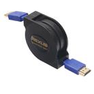 1.8m HDMI 1.4 (1080P) Gold Plated Connectors HDMI Male to HDMI Male Retractable Flat Cable (Black) - 1