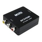 HOWEI HW-2105 Mini AV CVBS/L+R Audio to HDMI Converter Adapter, Support Scaler 1080P (Black) - 1