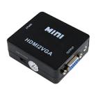 HOWEI HW-2109 Mini HDMI to VGA Video Audio Converter (Black) - 1