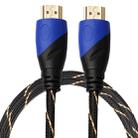 1m HDMI 1.4 Version 1080P Woven Net Line Blue Black Head HDMI Male to HDMI Male Audio Video Connector Adapter Cable - 1