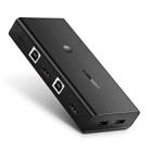 Ugreen 4K HDMI KVM Switch Dual USB Switch Splitter Box for Monitor, Keyboard, Mouse(Black) - 1