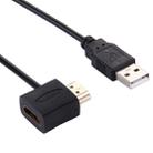 50cm HDMI Female + HDMI Male to USB 2.0 Male Connector Adapter Cable - 1