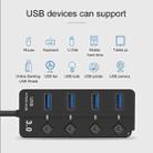Onten 5301 USB 3.0 Male to 4 USB 2.0 Female Splitter Extender with Independent Switch - 6