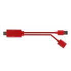 USB Male + USB 2.0 Female to HDMI Phone to HDTV Adapter Cable(Red) - 4