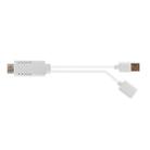 USB Male + USB 2.0 Female to HDMI Phone to HDTV Adapter Cable(White) - 4