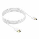 Original Xiaomi 4K HD HDMI Data Cable TV Video Cable with 24K Gold-plated Plug, Support 3D, Length: 3m(White) - 1