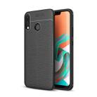 For Asus Zenfone 5z ZS620KL Litchi Texture Soft TPU Protective Back Cover Case (Black) - 1