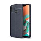 For Asus Zenfone 5z ZS620KL Litchi Texture Soft TPU Protective Back Cover Case (Navy Blue) - 1