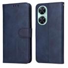 For Huawei nova 11i / Maimang 20 5G / Enjoy 60 Pro Classic Calf Texture Flip Leather Phone Case (Blue) - 1