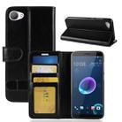 For HTC Desire 12  PU + TPU Crazy Horse Texture Horizontal Flip Leather Case with Wallet & Holder & Card Slots(Black) - 1