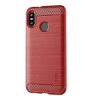 MOFI Brushed Texture Carbon Fiber Soft TPU Case for HTC U12 Life(Red) - 1