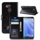 R64 Texture Single Fold Horizontal Flip Leather Case for HTC Desire 12S, with Holder & Wallet & Card Slots & Photo Frame(Black) - 1