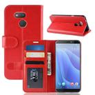 R64 Texture Single Fold Horizontal Flip Leather Case for HTC Desire 12S, with Holder & Wallet & Card Slots & Photo Frame(Red) - 1